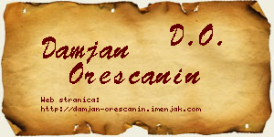 Damjan Oreščanin vizit kartica